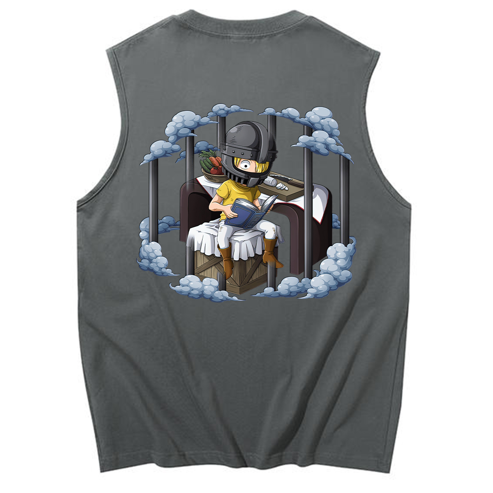 （画像用） ワンピース サンジ ONE PIECE Sanji コットン100％タンクトップ（背面プリント）